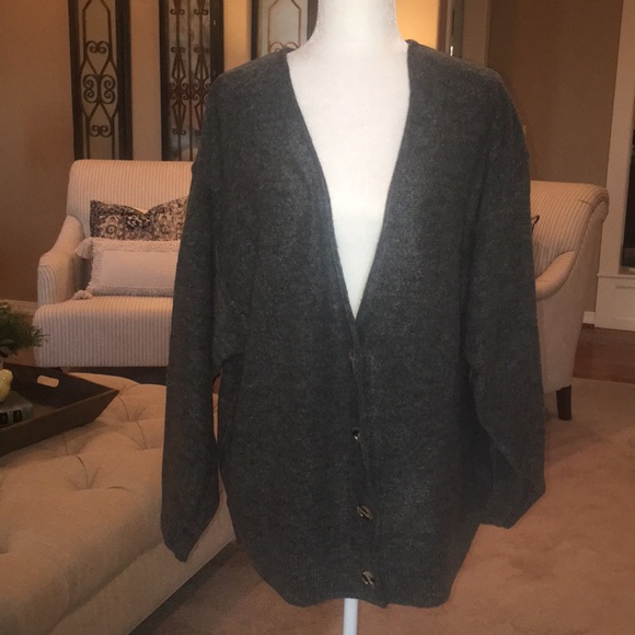 The Ultimate Grandpa Button Cardigan Charcoal - Picture 8 of 12